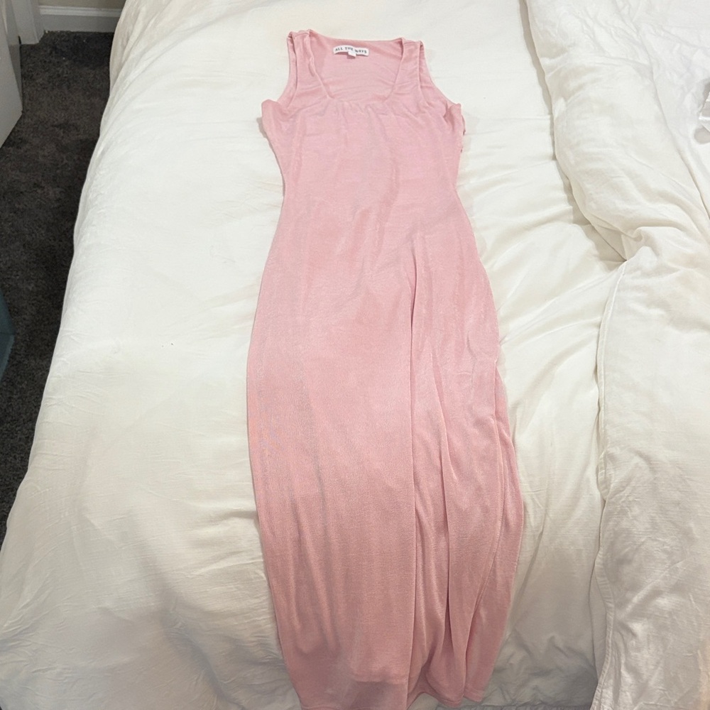 Revolve Chic Pink Sleeveless Maxi Dress